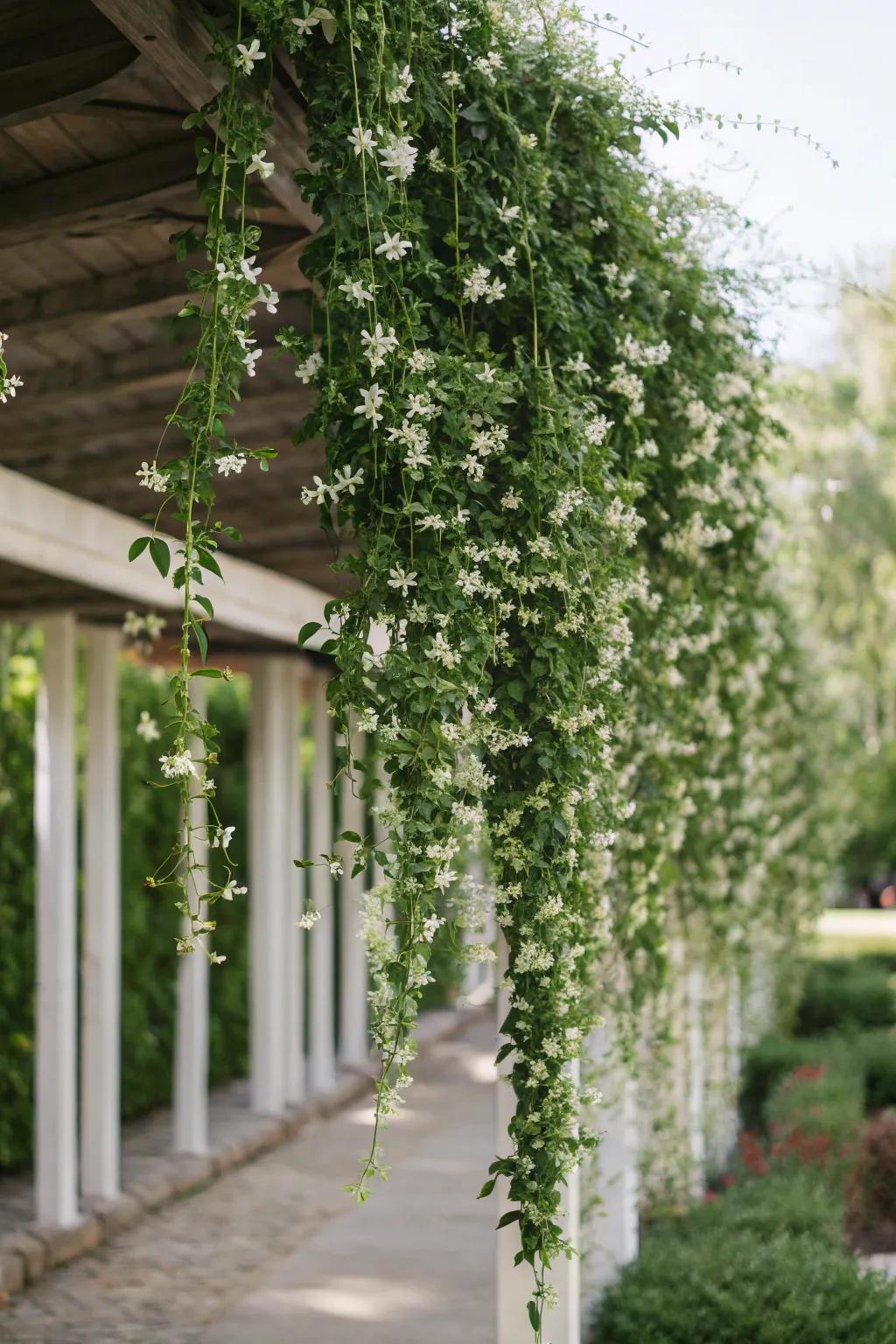 Propel upright gardens to new altitudes using a suspended climbing frame.