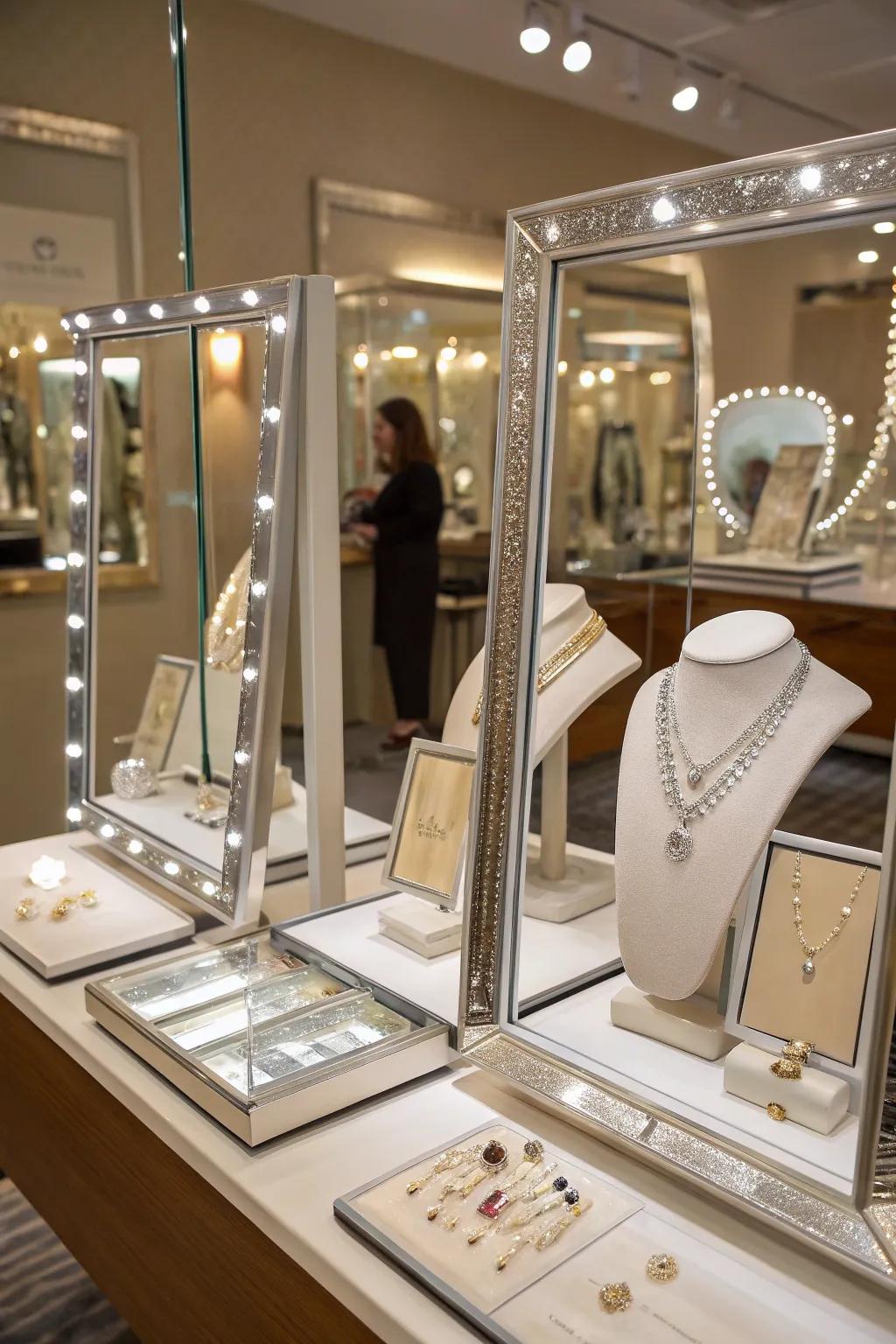 Foster interaction and sampling using smartly placed mirrors.