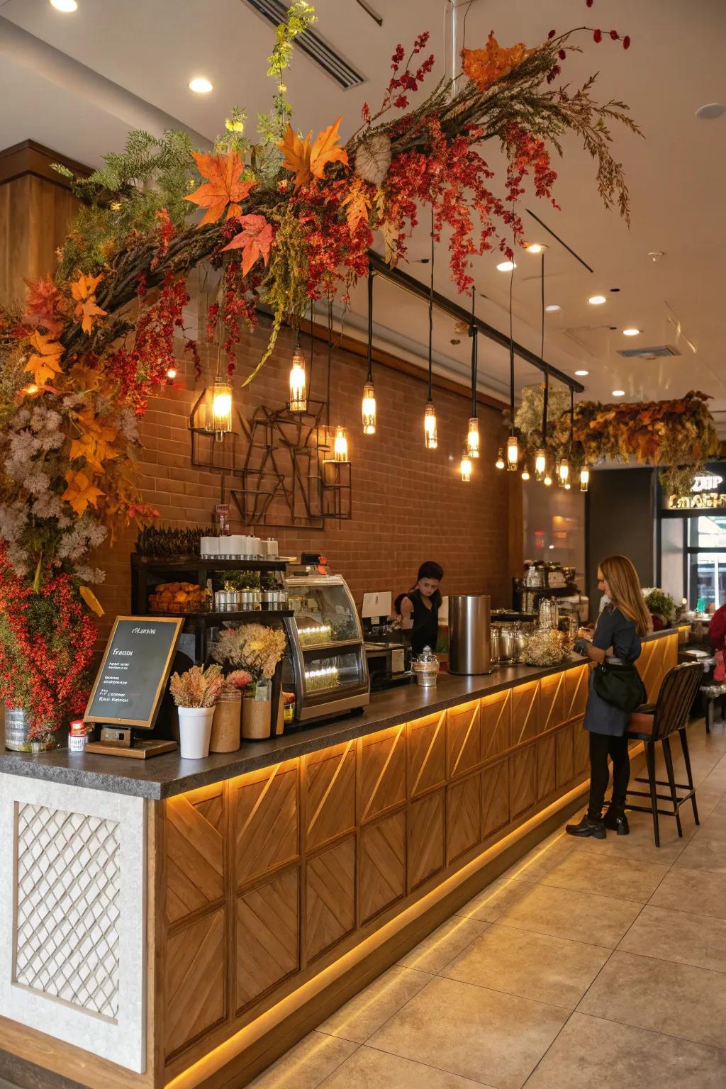 Seasonal embellishment keeps your coffee bar feeling current and festive.