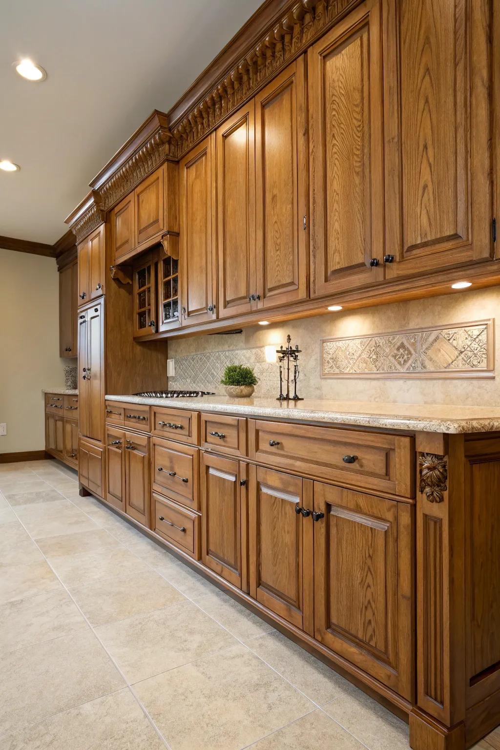 Clear coat finishes highlight timber's natural charm, offering timeless appeal.