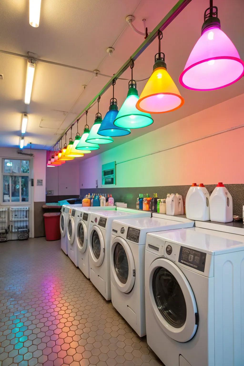 Colorful fixtures inject life into your area.