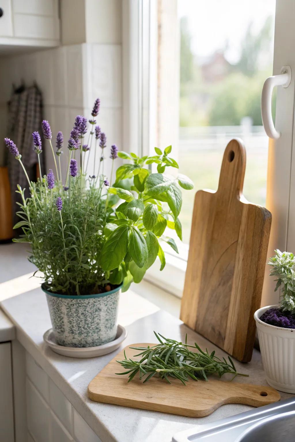 An odoriferous improvement using lavender inside the culinary space.