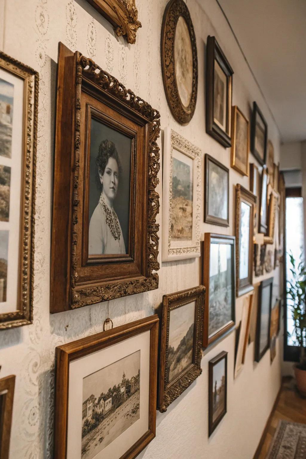Classic frames furnish a timeless and assorted visual.