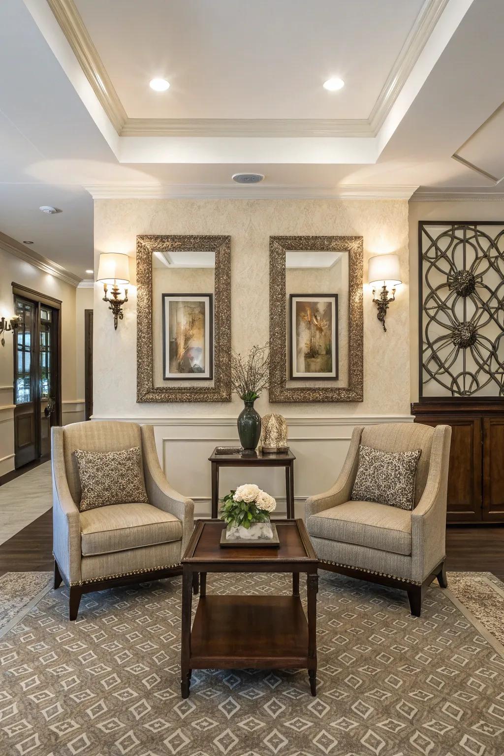 A balanced entrance hall through symmetrical design