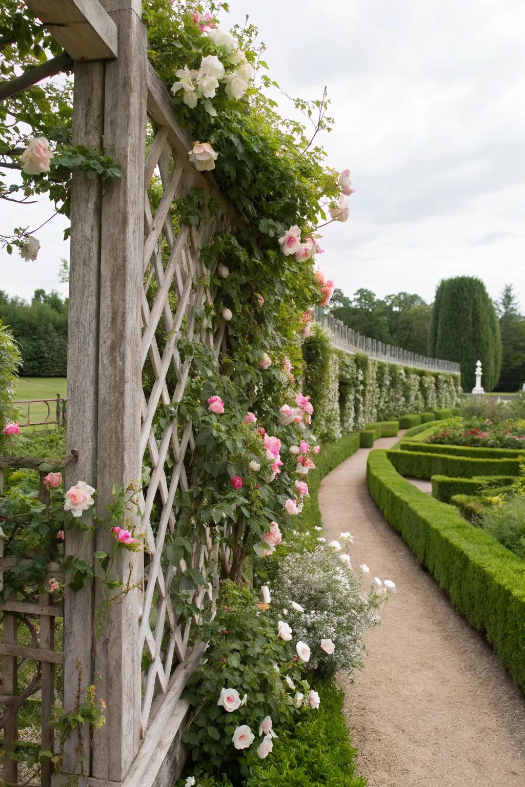 Combine elegance and practicality with a framework fence.