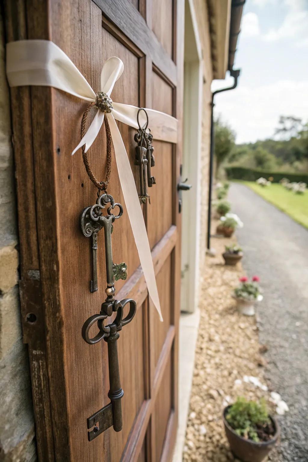 Antique keys introduce a hint of capriciousness and intrigue.