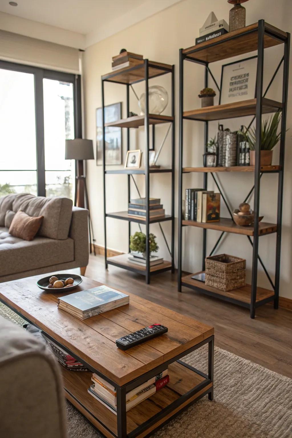 Mechanical components add a strong, masculine appeal.