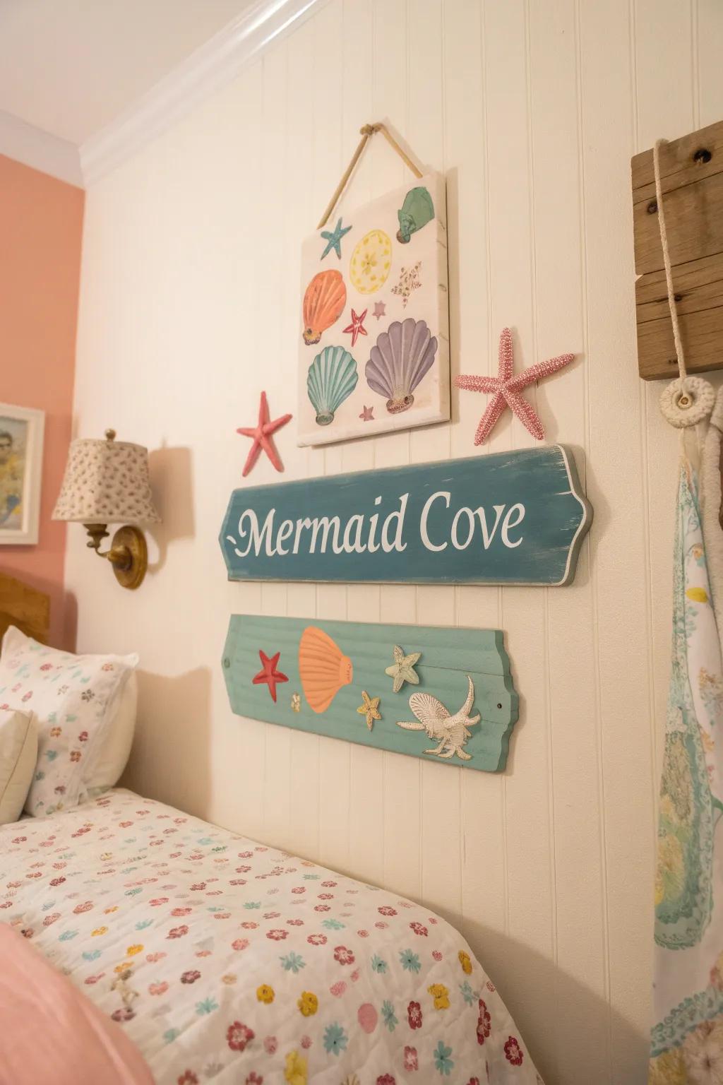 Customized plaques enhance the space's unique character.