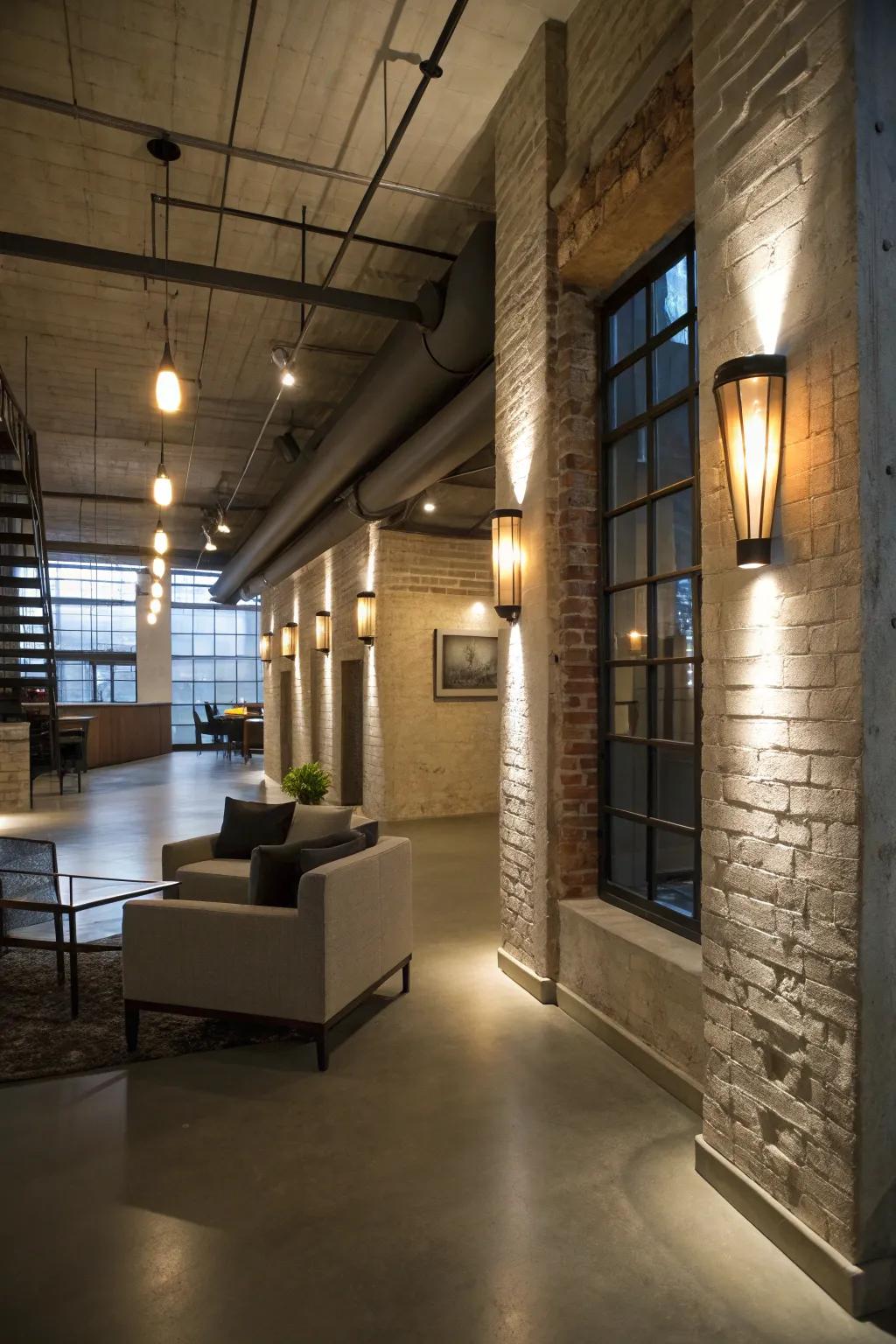 Wall light fixtures add style and light without infringing on floor space.