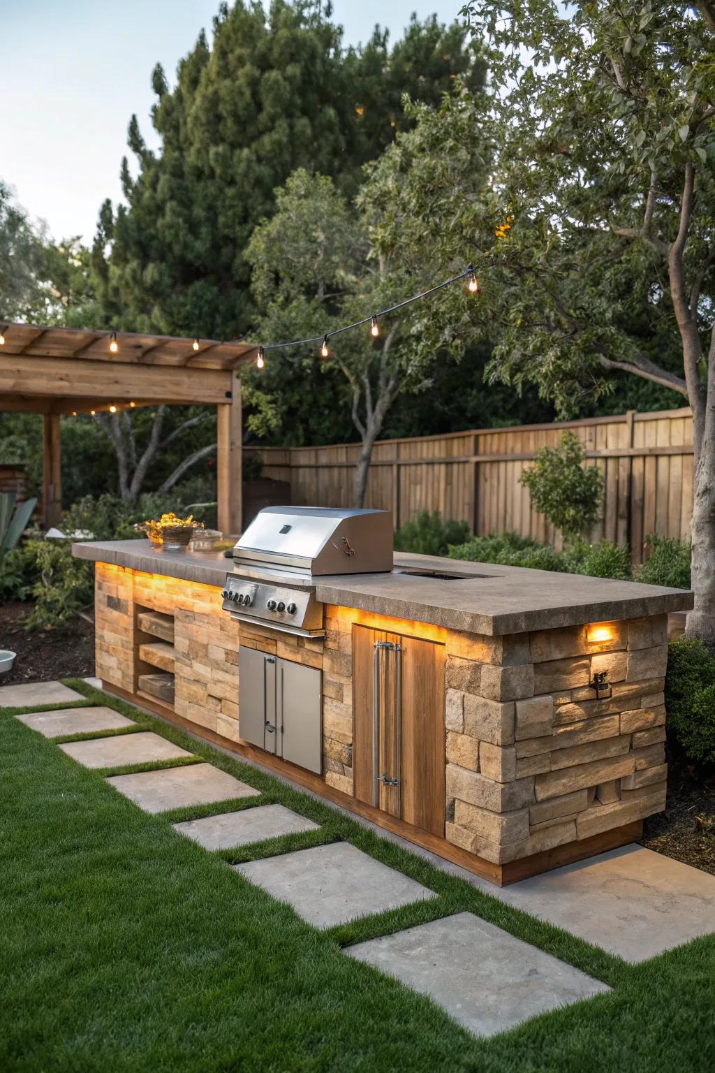 Eco-conscious materials for a sustainable BBQ design.