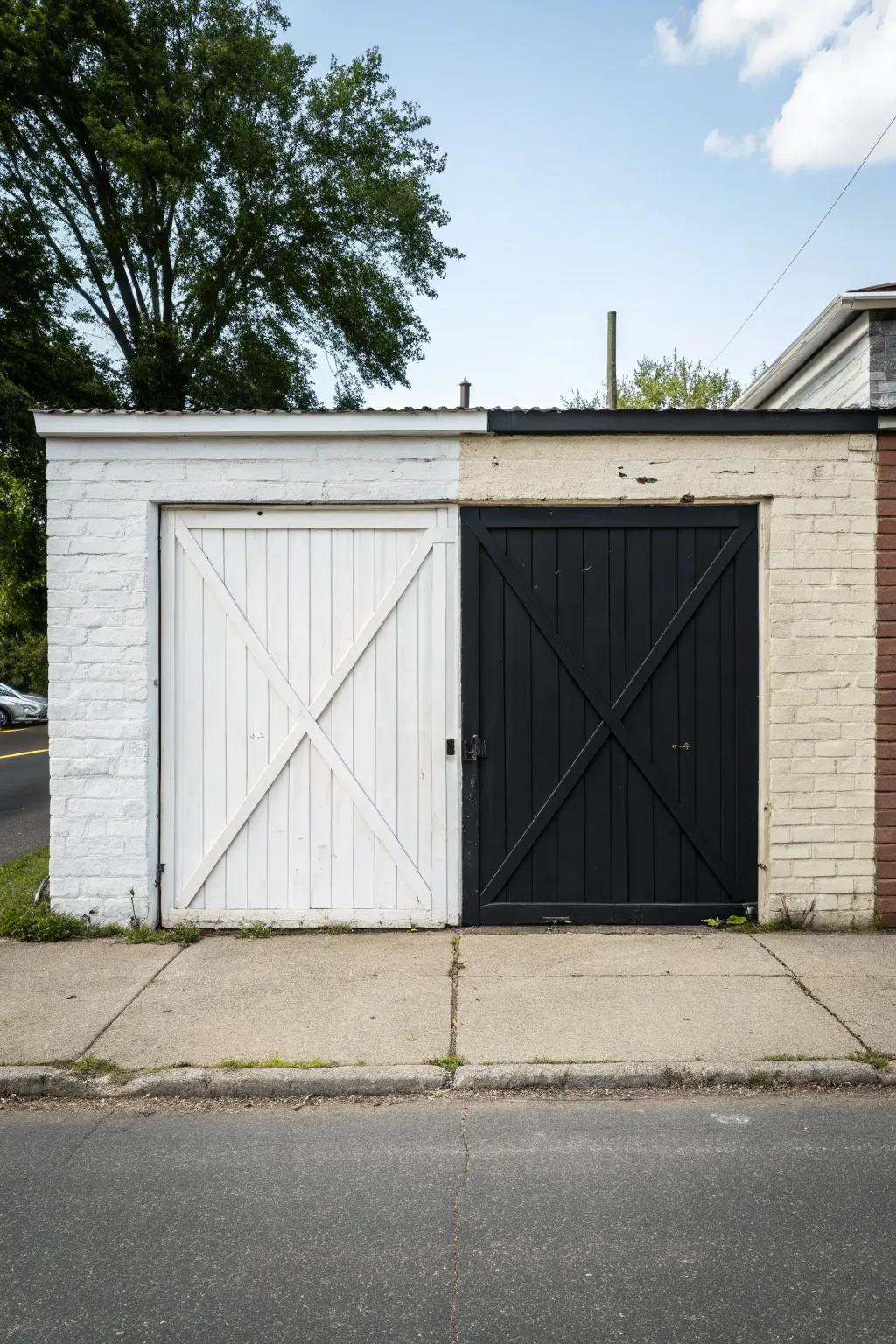 Two-tone designs bring depth and dimension to garage doors.
