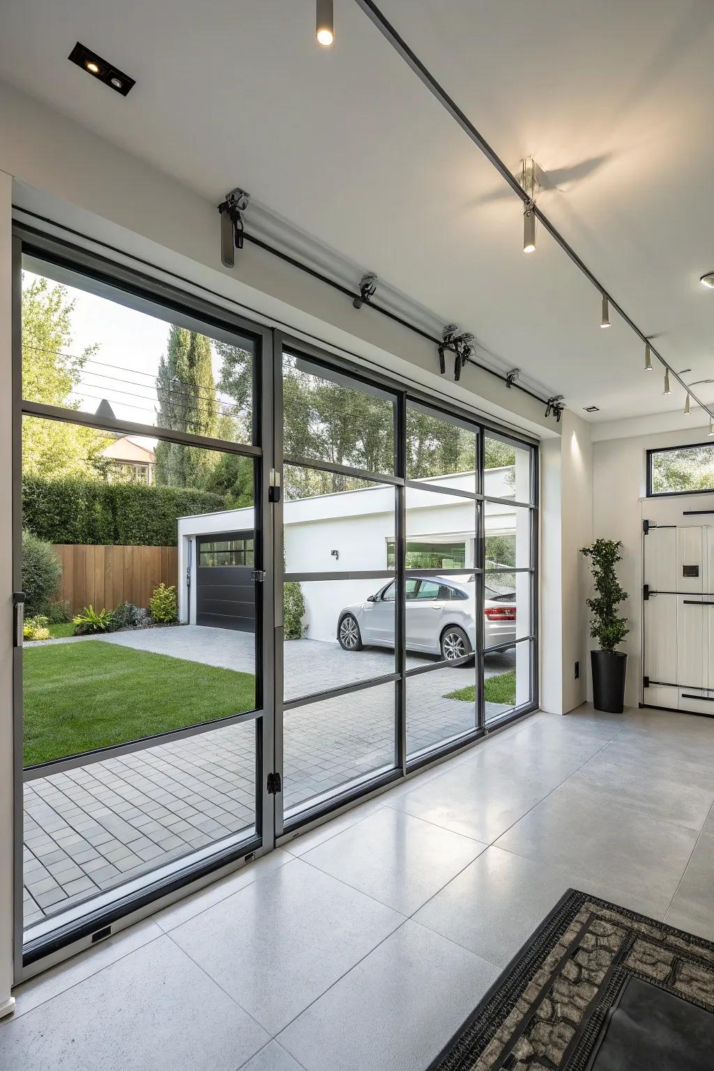 Employ glass doors for a modern and radiant space.