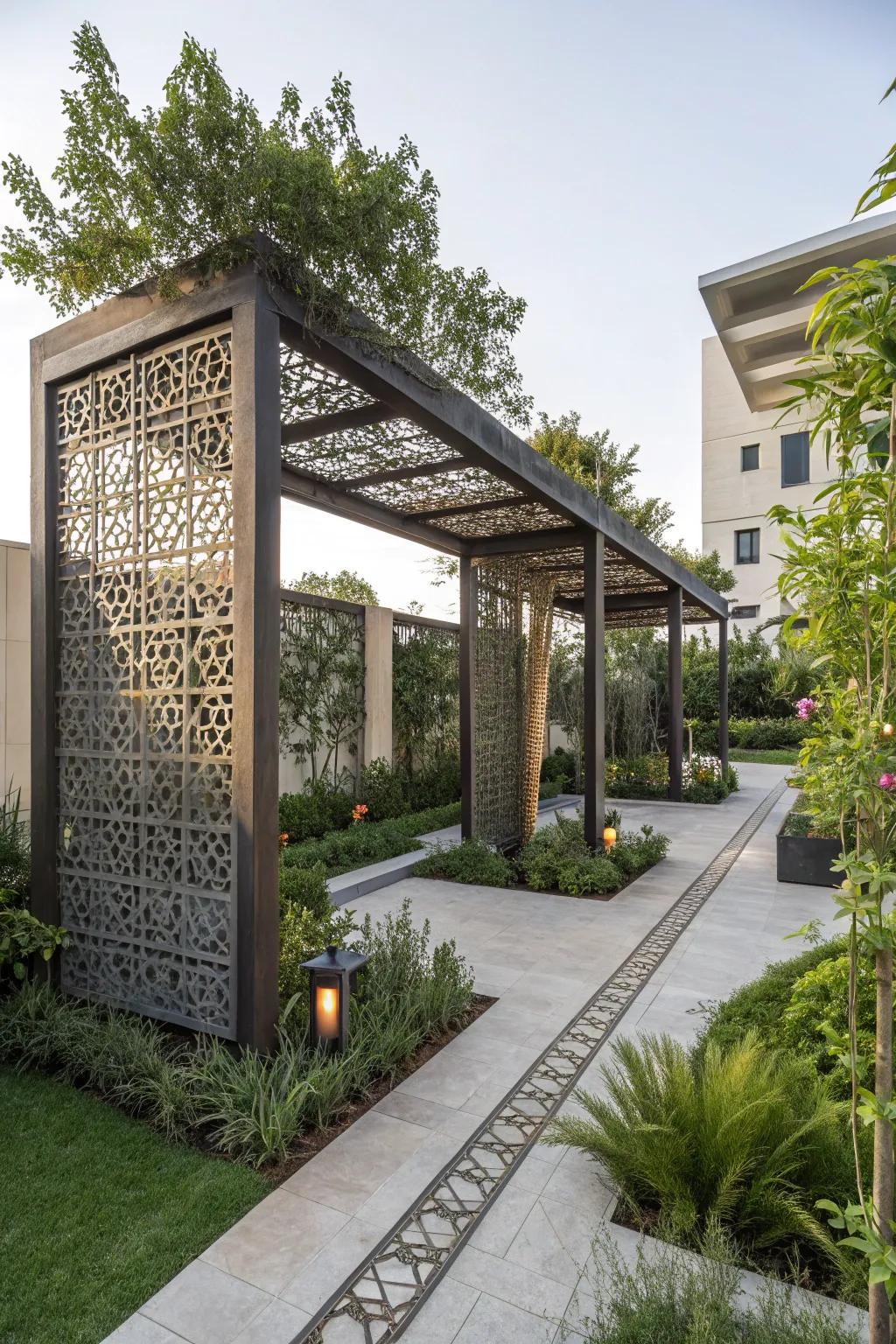 Geometric shapes turn your arbor into a work of art.