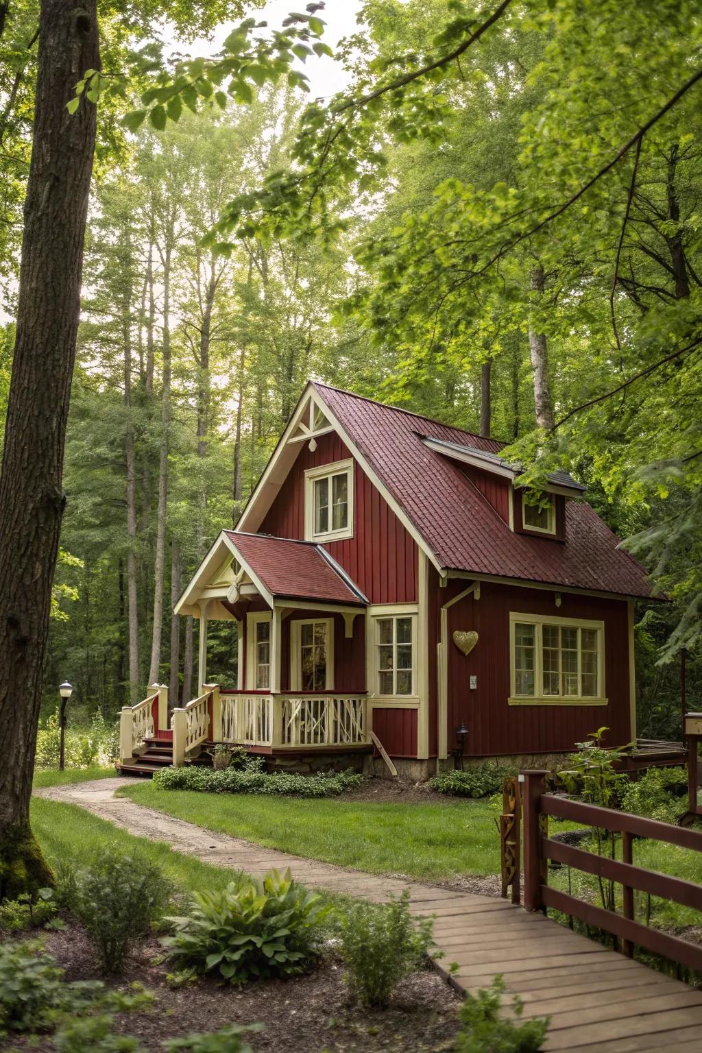 Wine and cream for a warm and welcoming cottage atmosphere.