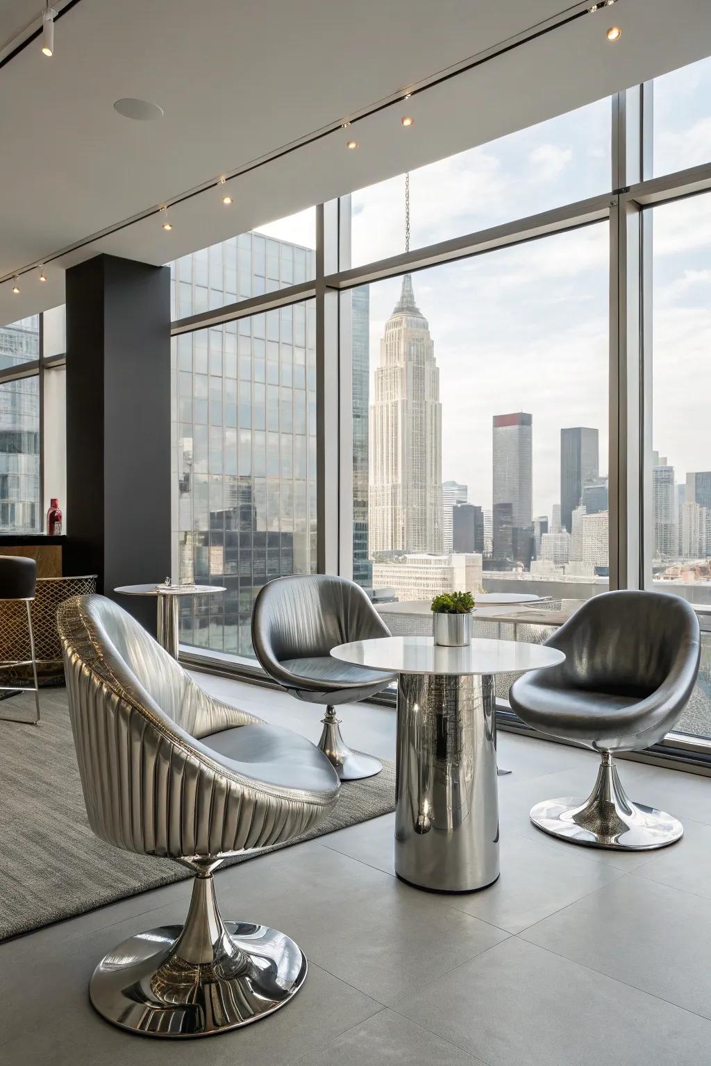 Futuristic components cultivate a cutting-edge atmosphere.