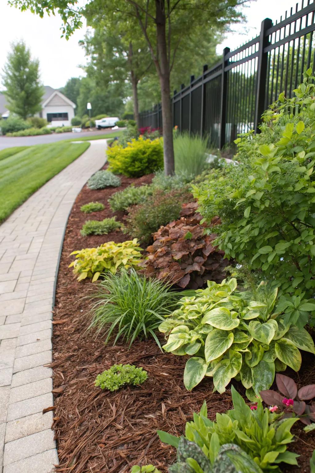 Dynamic borders animate mulch designs.
