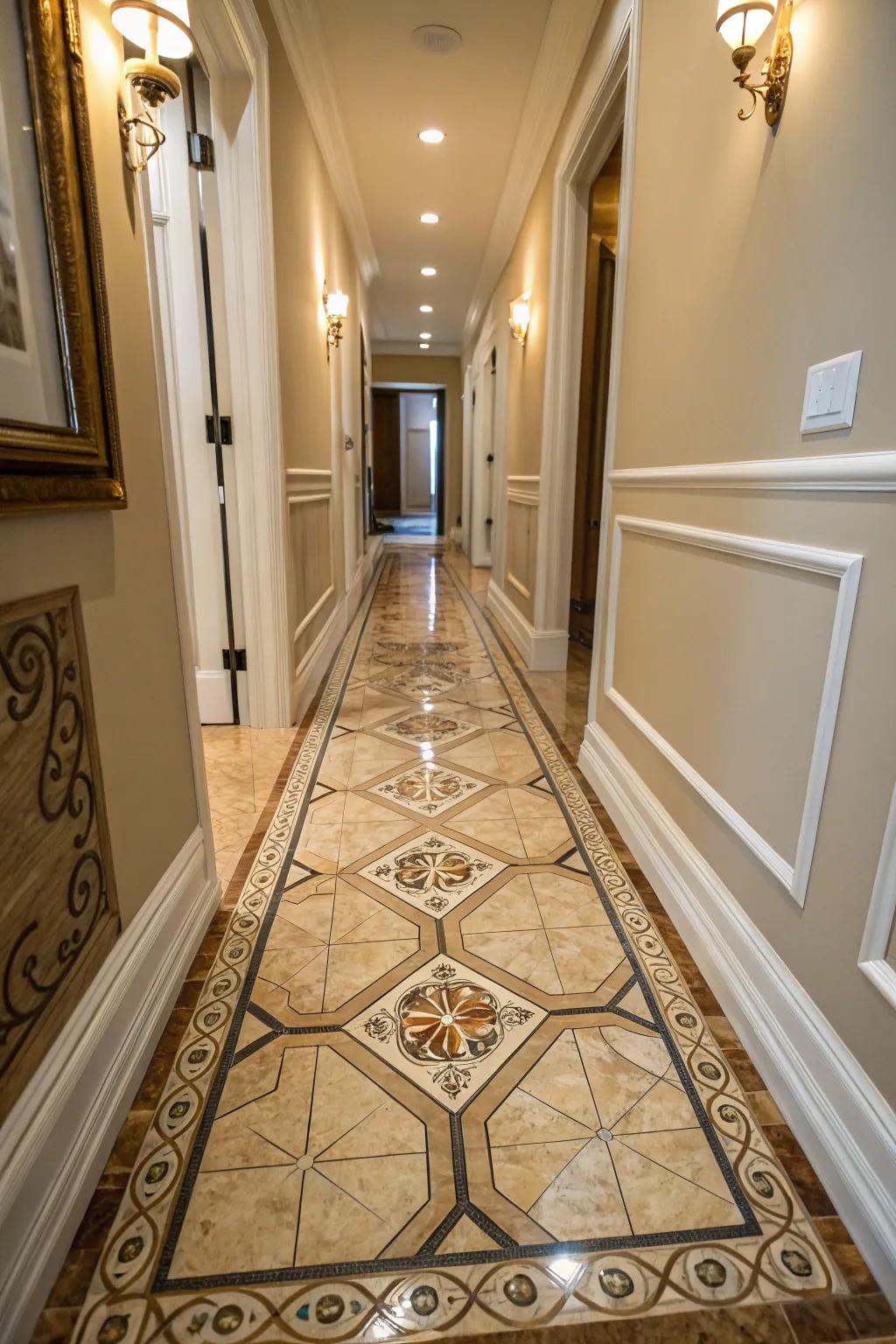 Vinyl tiles offer a stylish and budget-friendly flooring choice.