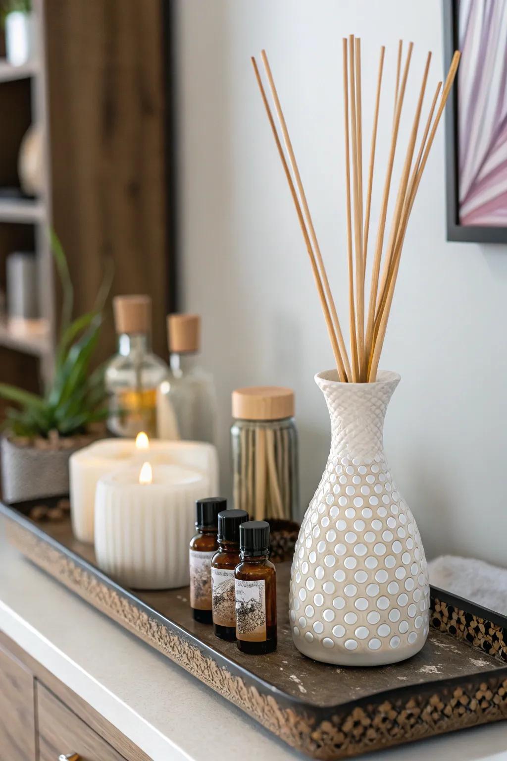 A chic diffuser that incorporates style and fragrance into any area.