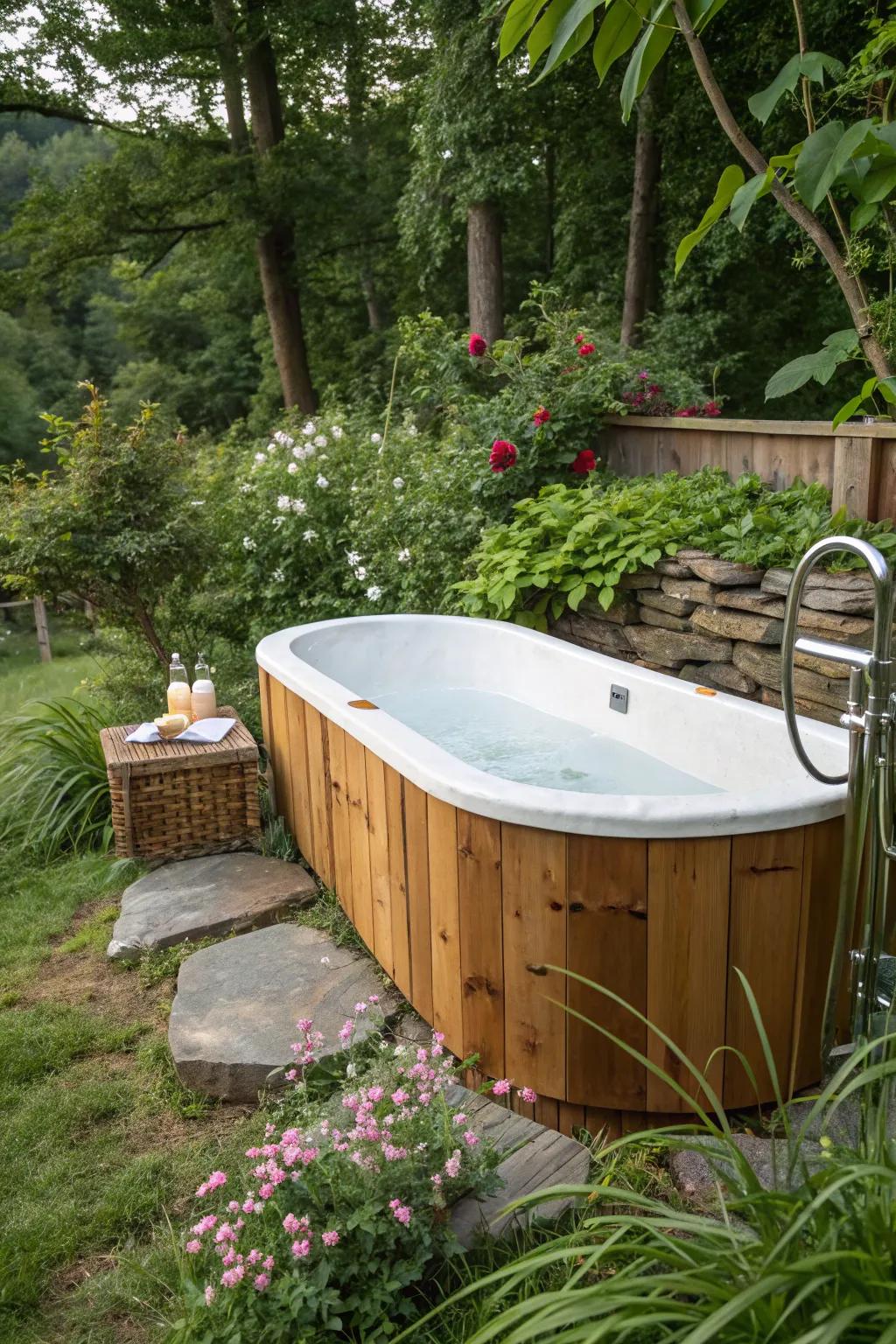 Immerse yourself in aromatic wood with a natural wood setup.
