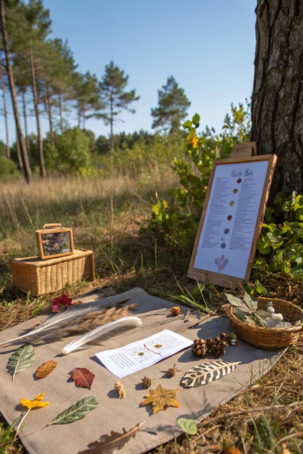 A fun and engaging nature treasure hunt.