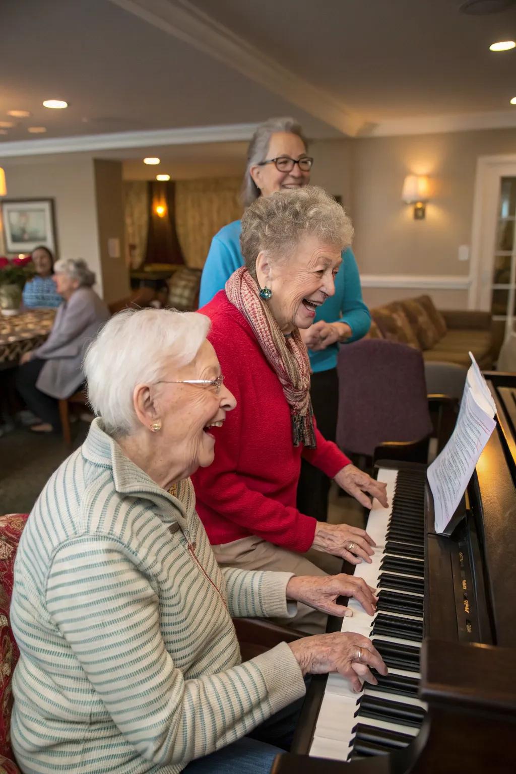 A joyful sing-along gathering singing timeless love melodies.