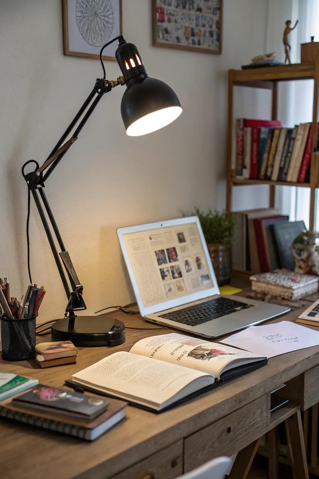 Customizable study lamps deliver focused lighting for every task.