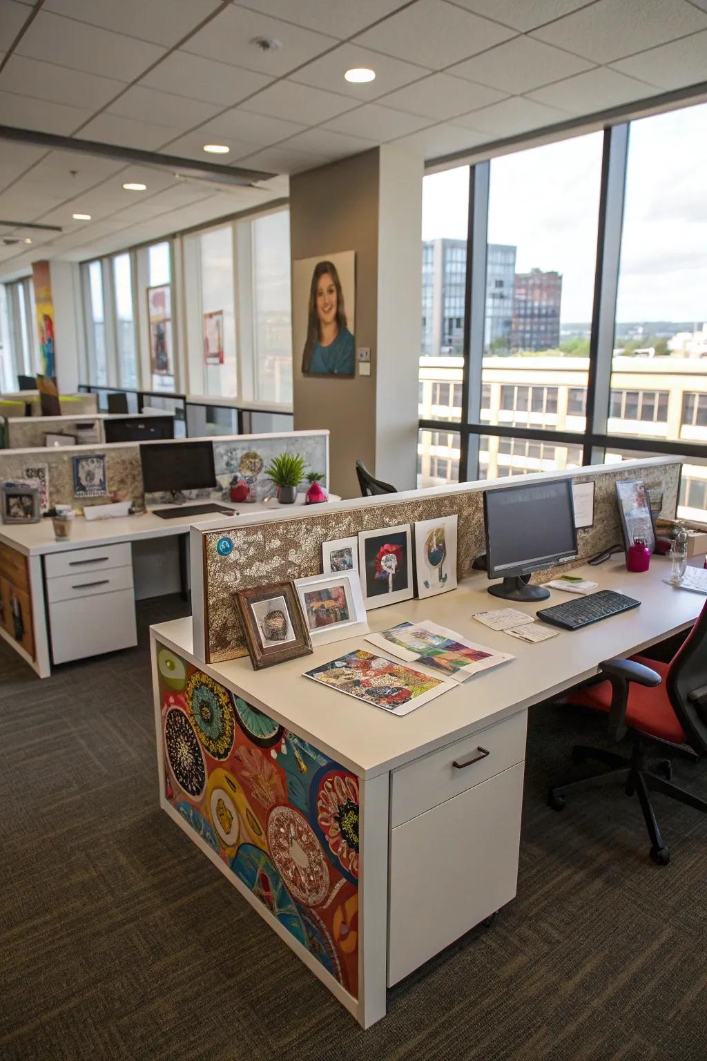 Personal details create a uniquely personal office environment.