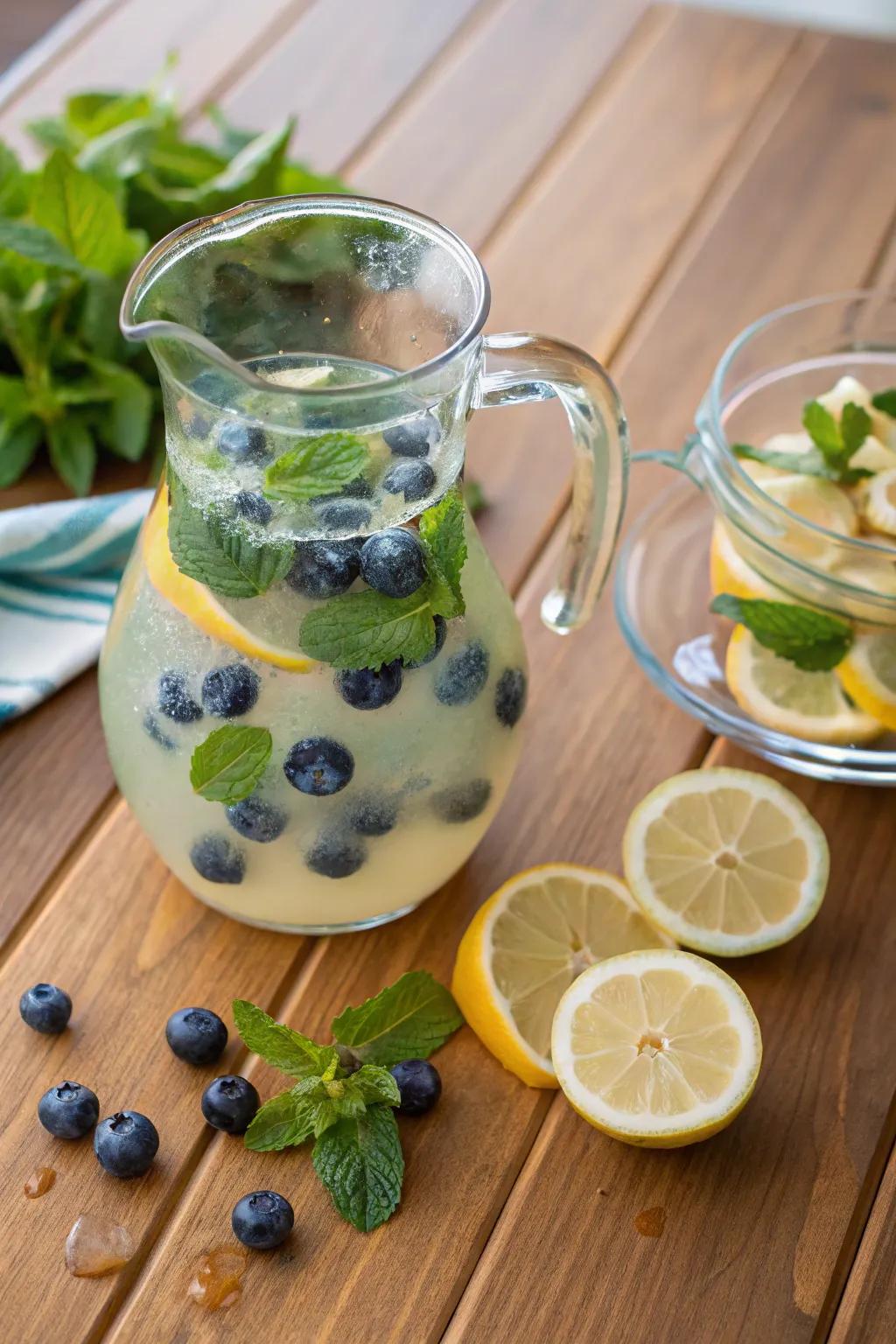 Pond elixir lemonade for a revitalizing outdoor sip.