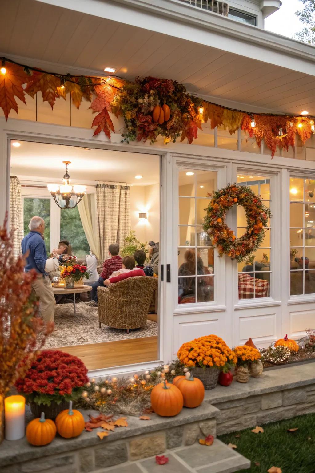 Your open house is kept contemporary and festive with a festive occasion theme.