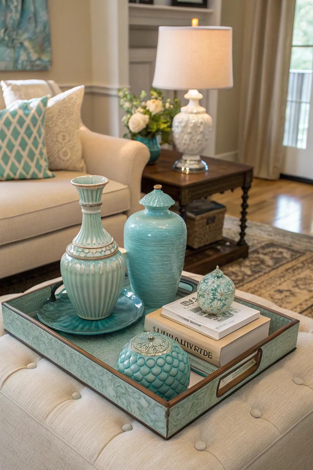 Achieve harmony with color-coordinated décor.