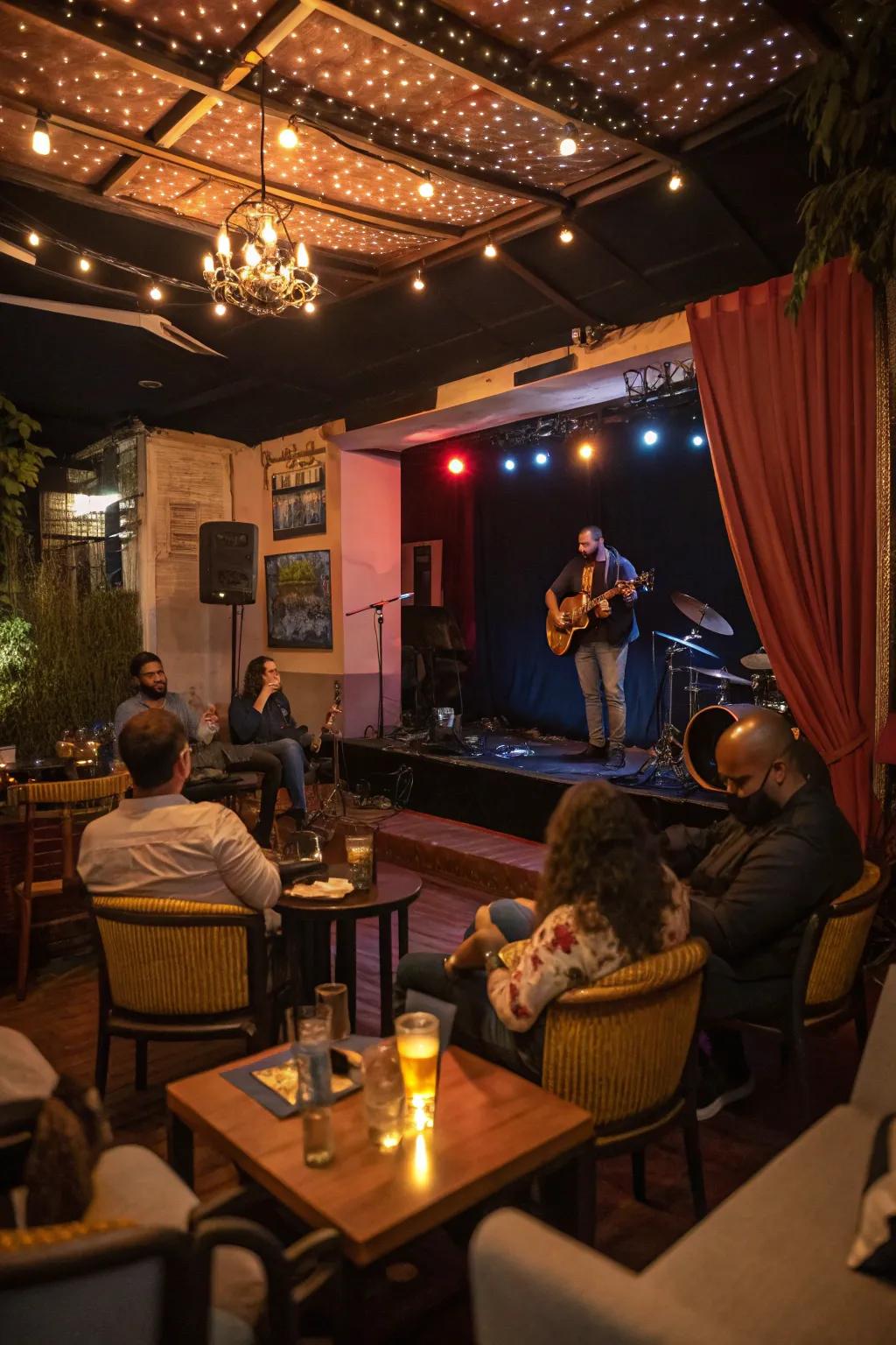 Let the rhythm guide you at a jazz and blues evening.