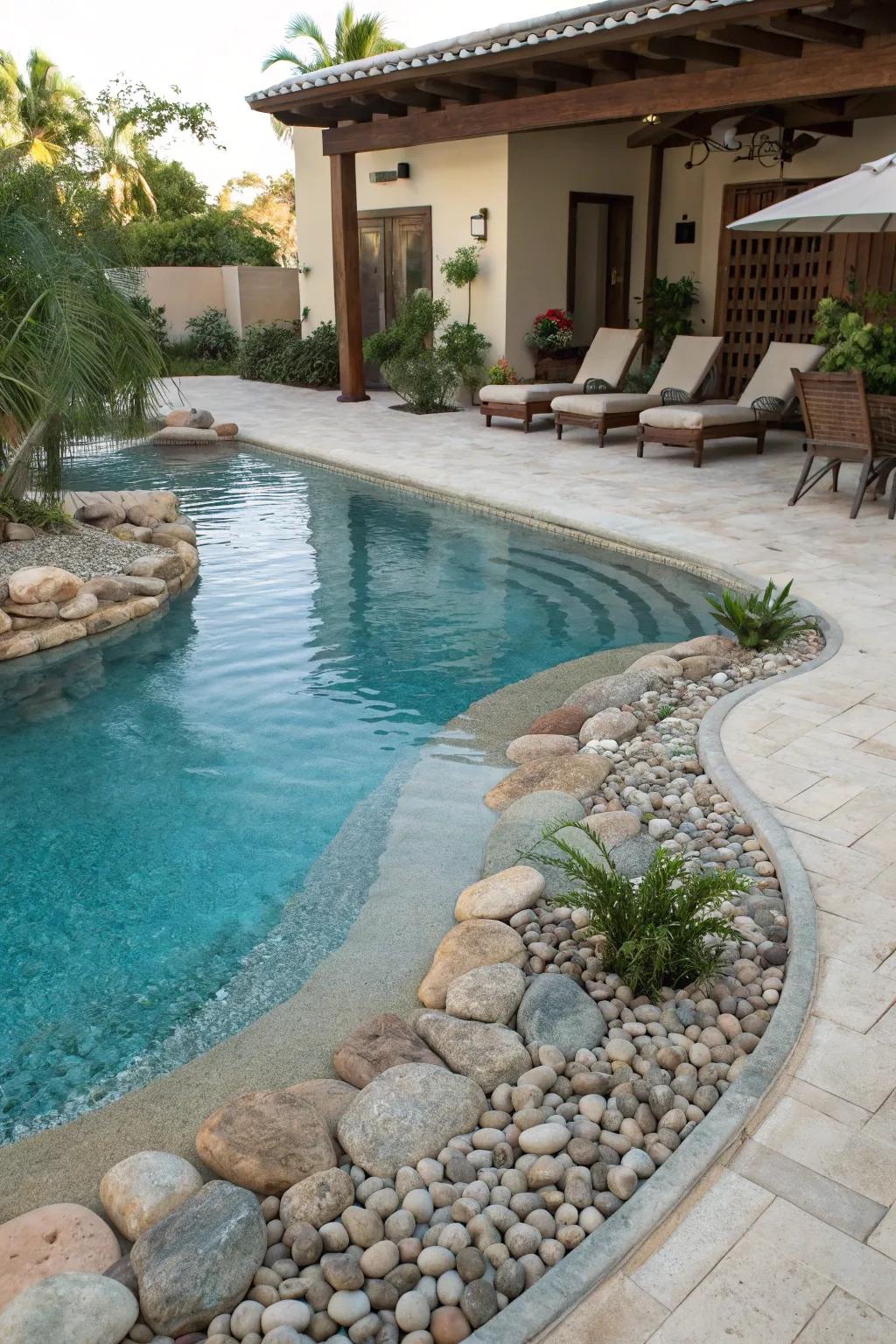 Delight in easy entry using a gradual access pool.