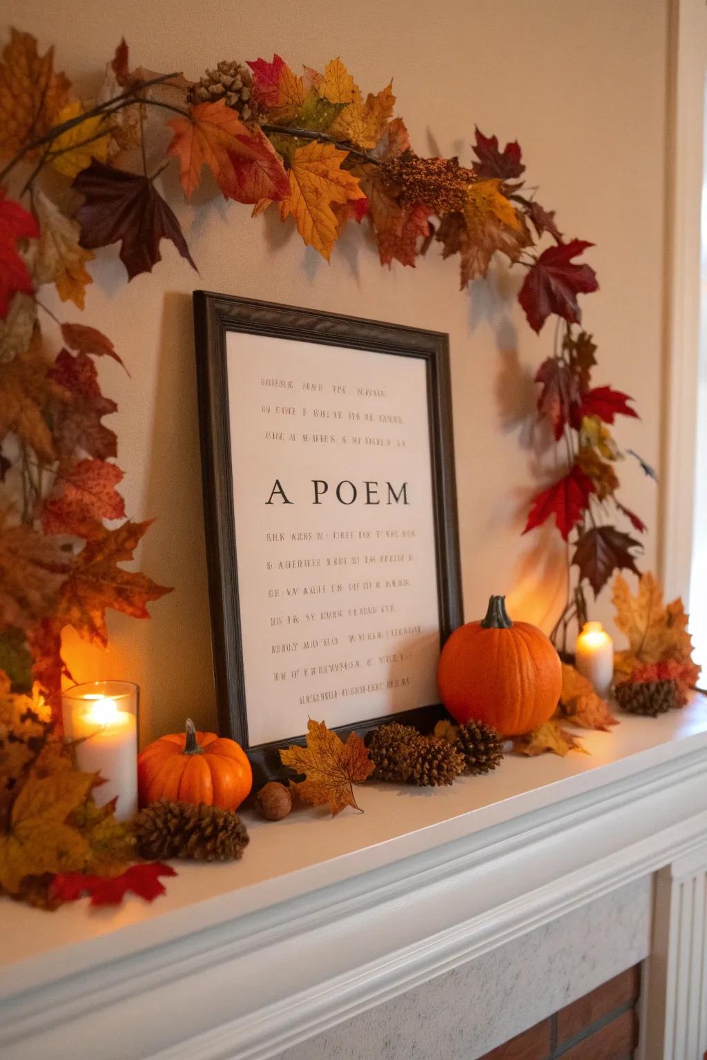 Seasonal ornamentation sustains your poem presentations in a fresh and pertinent state.