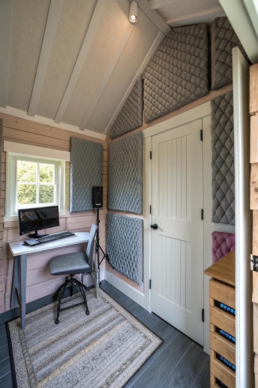 Assure quiet in your prayer space with simple sound dampening.