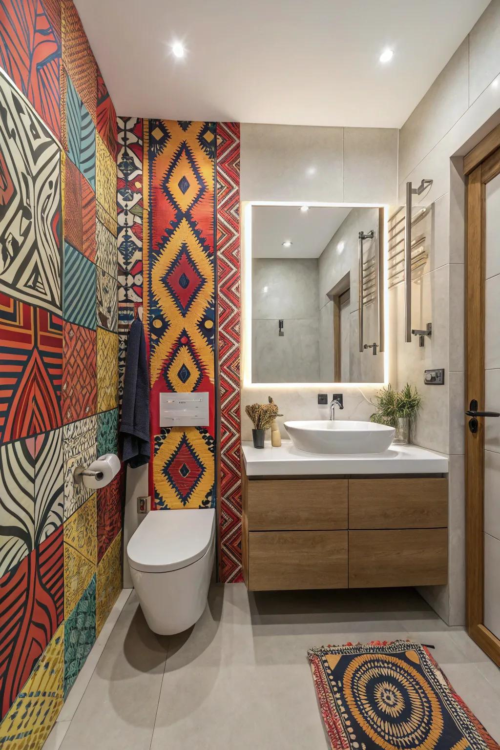 A highlight wall infuses character and emphasis into your bathroom.