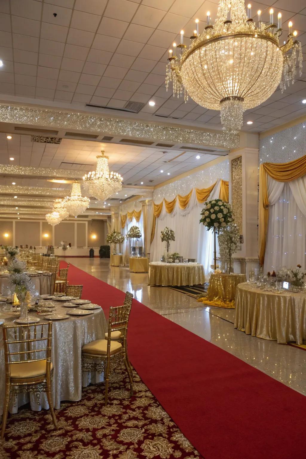 With glamorous gilded and argent touches, attain sophistication.