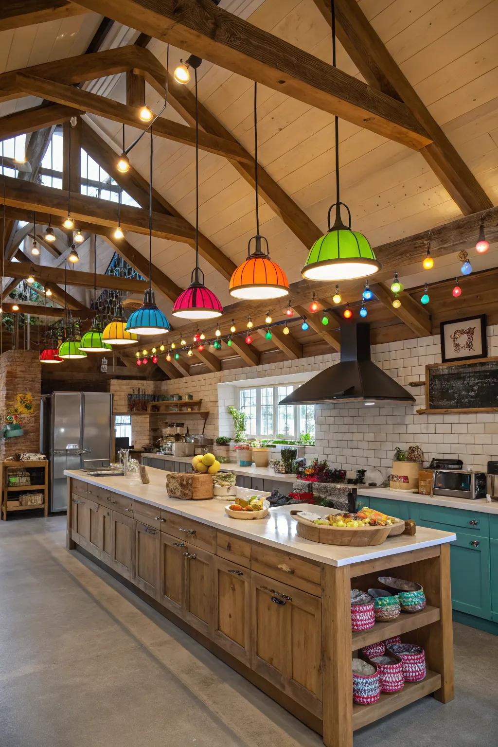 Include vibrancy through contrasting lighting hues.