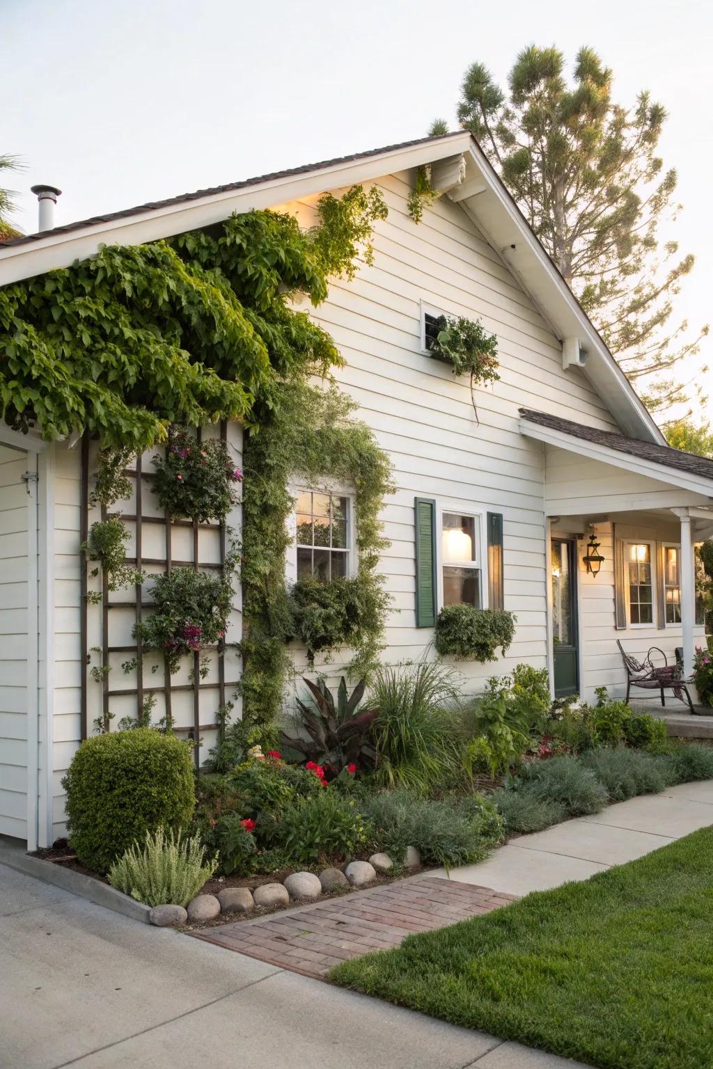 Vertical gardens turn walls into lush green art.