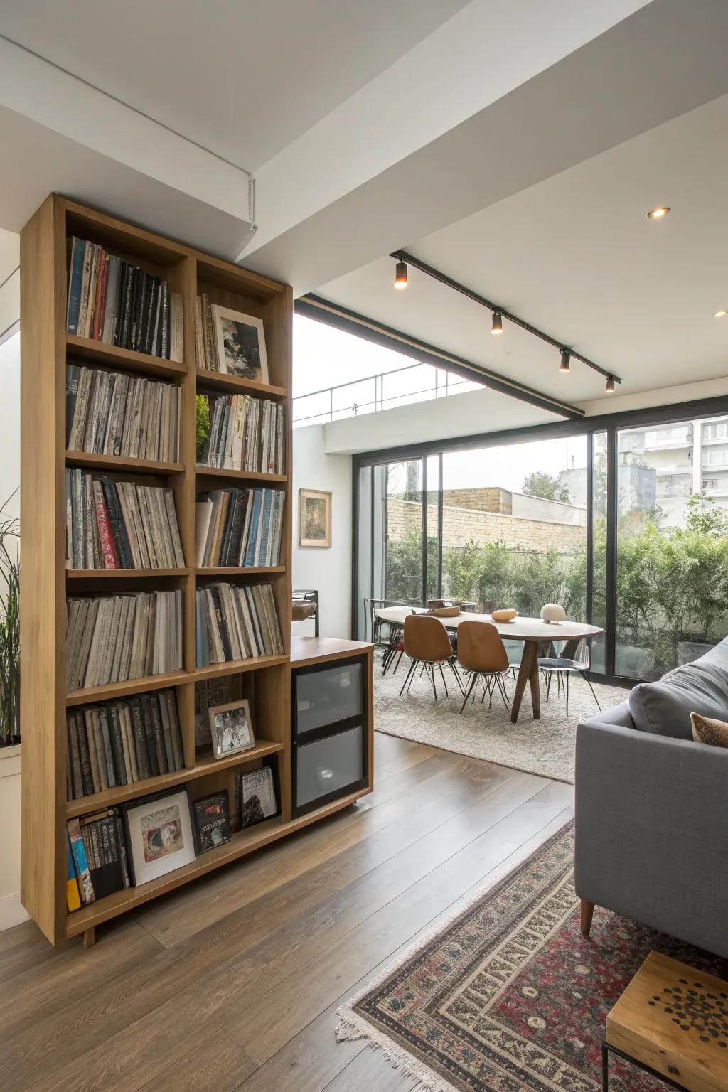 Space dividers can creatively combine your record compilation.