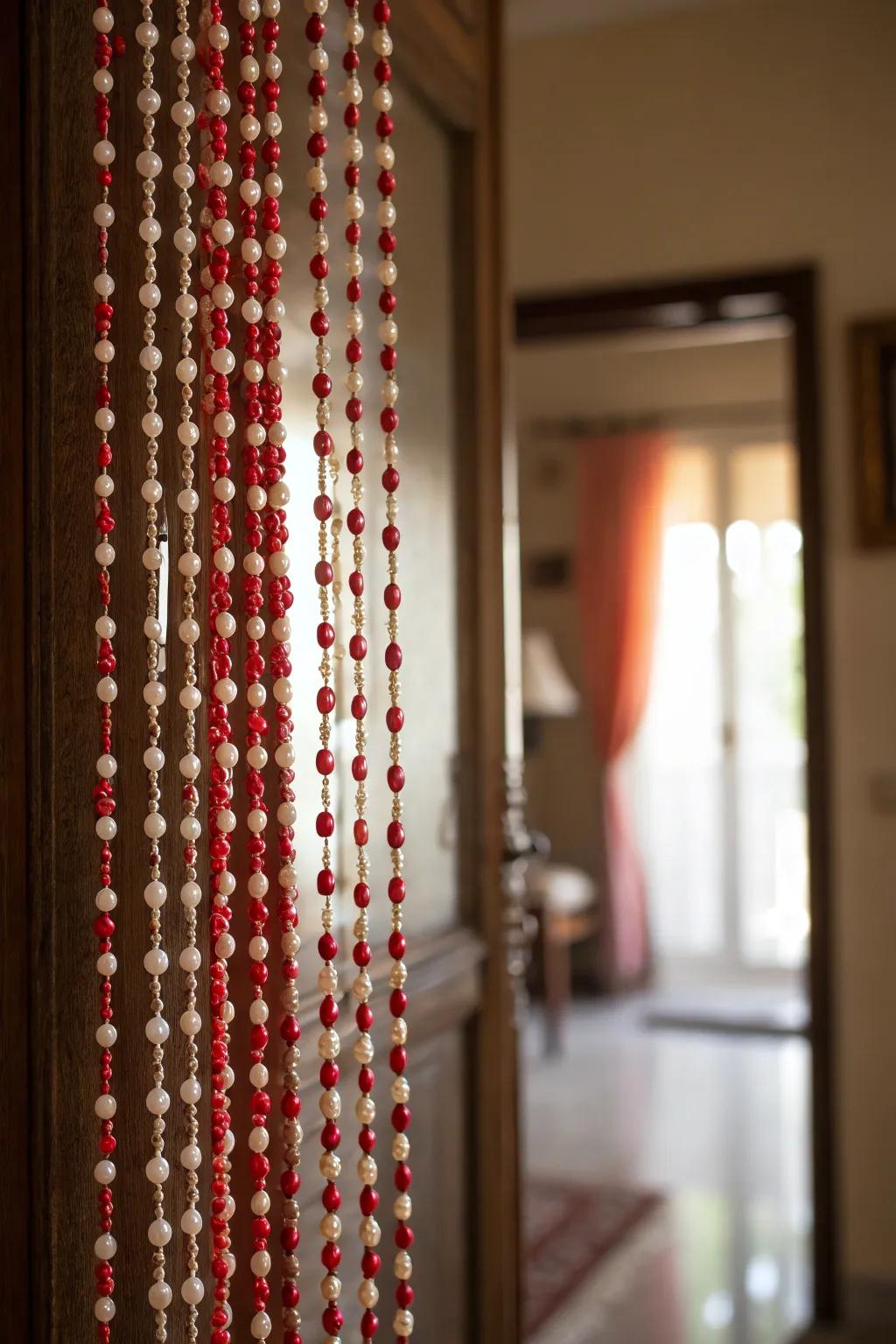 With a pearl curtain divider, add refinement.