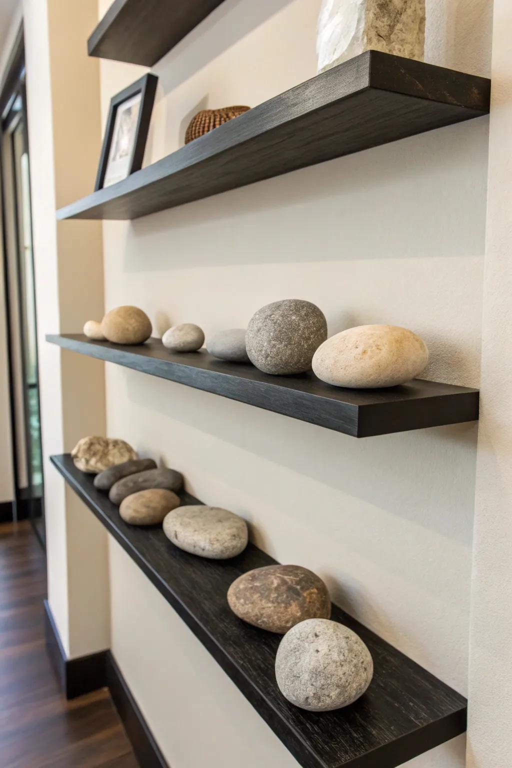 A sleek display, creating a floating illusion