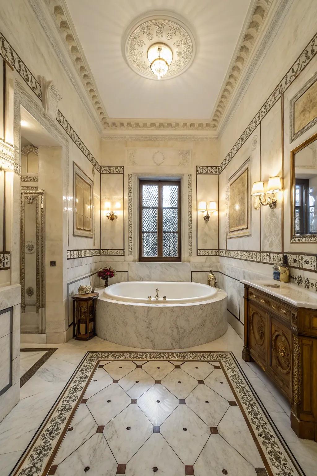 Balanced design introduces harmony and symmetry to this area.