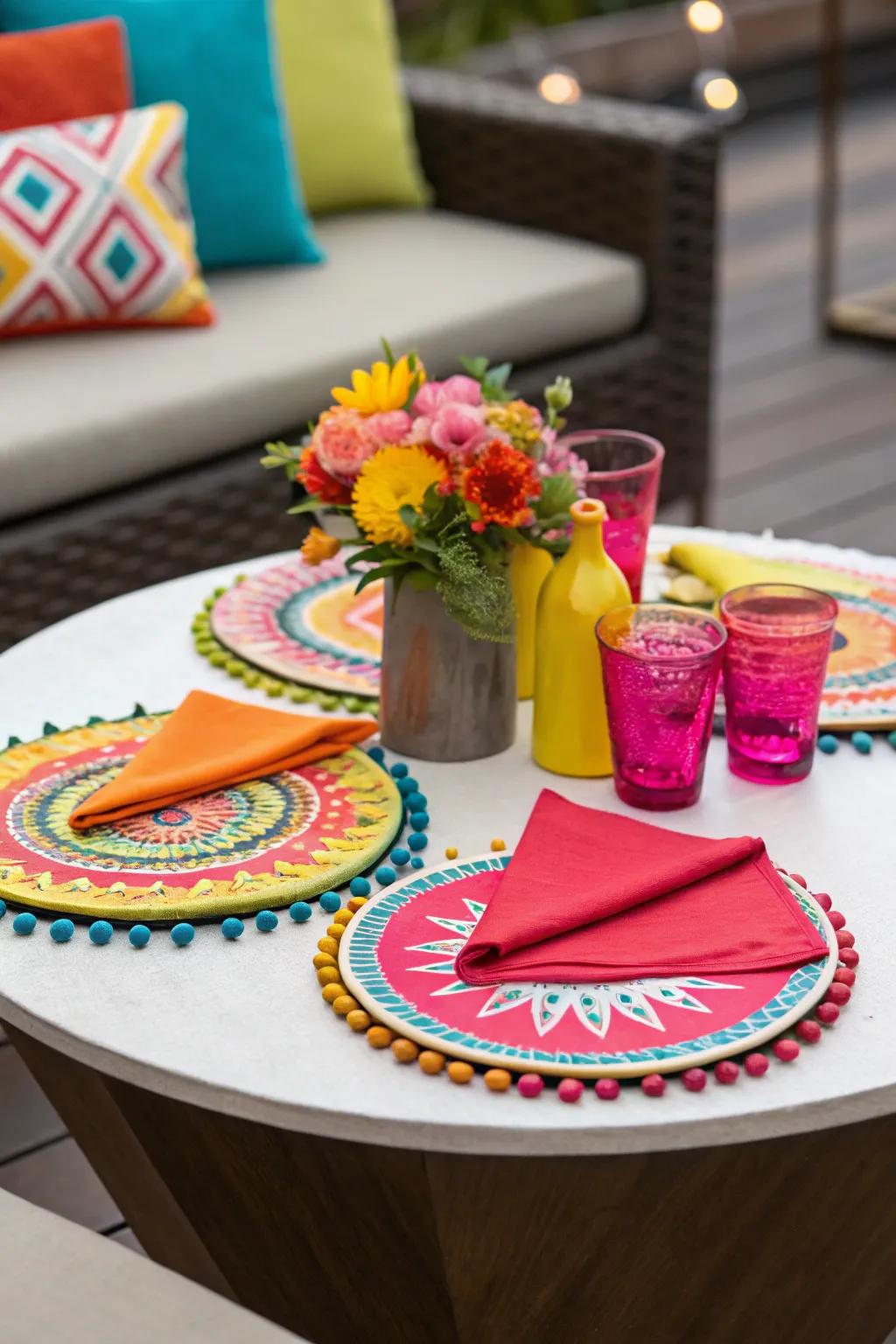 Bright accents add a splash of vibrancy.