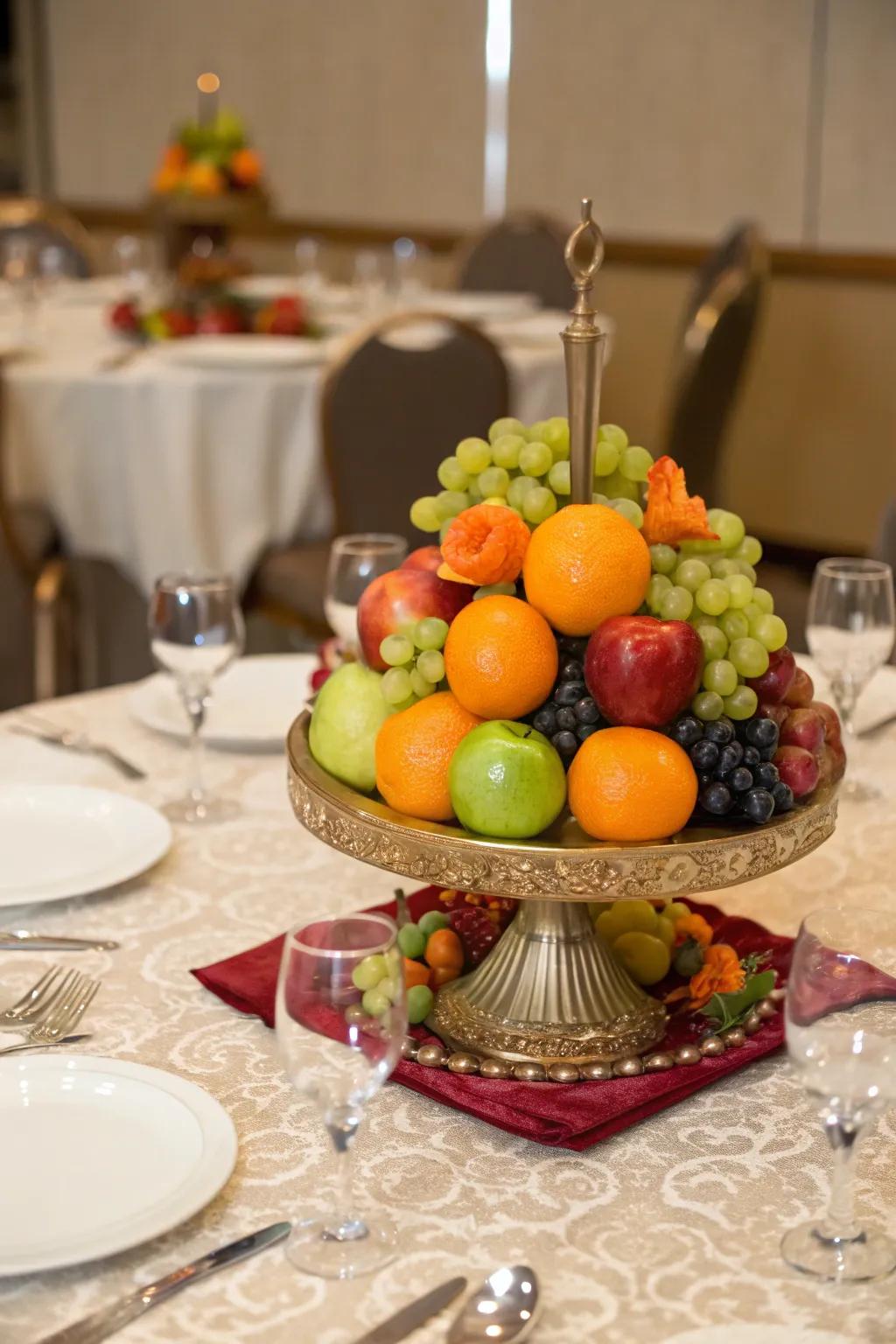 Fruit decor adds color and vibrancy.