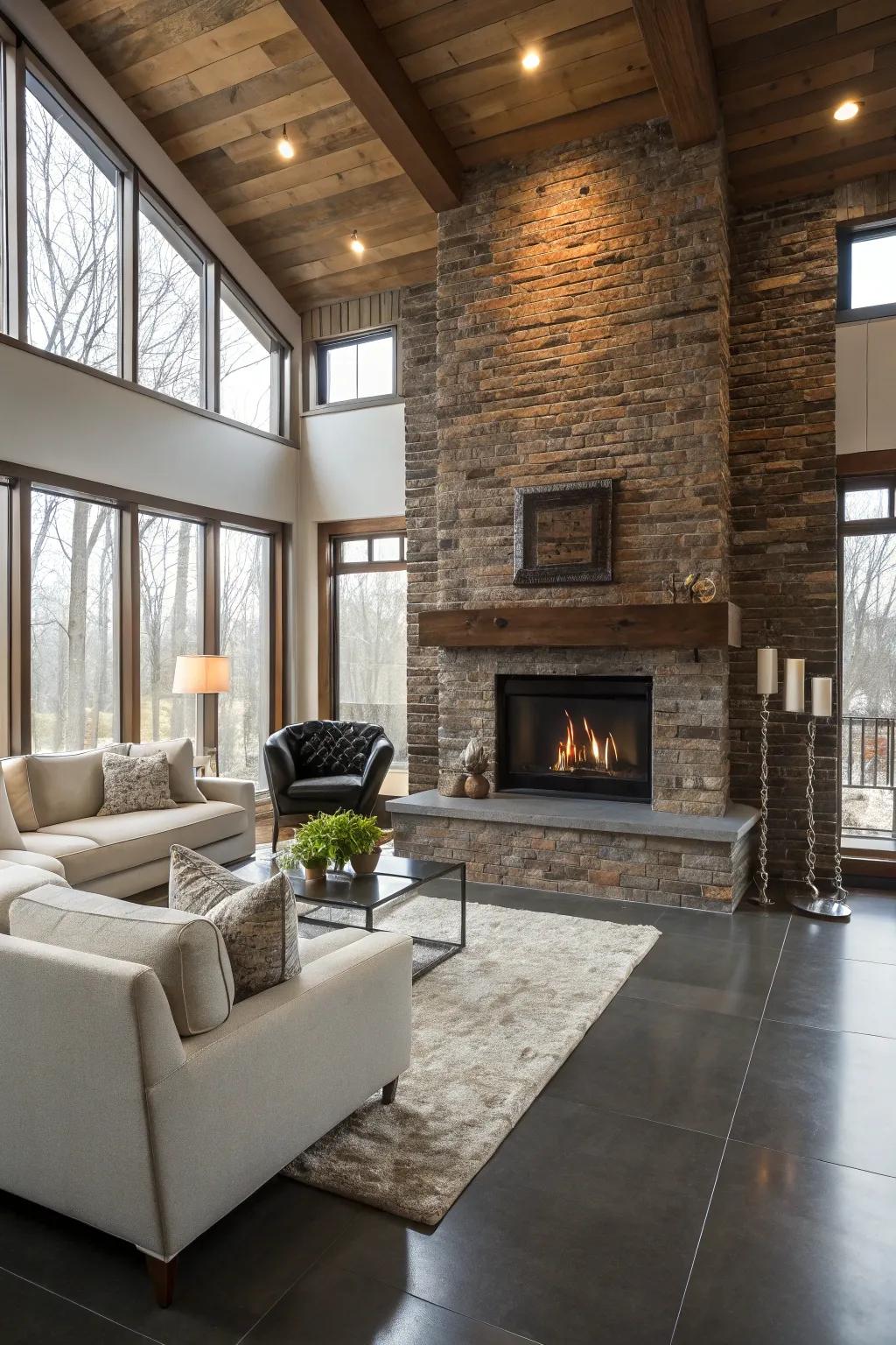 Merge rustic charm with modern elegance for a distinctive look.