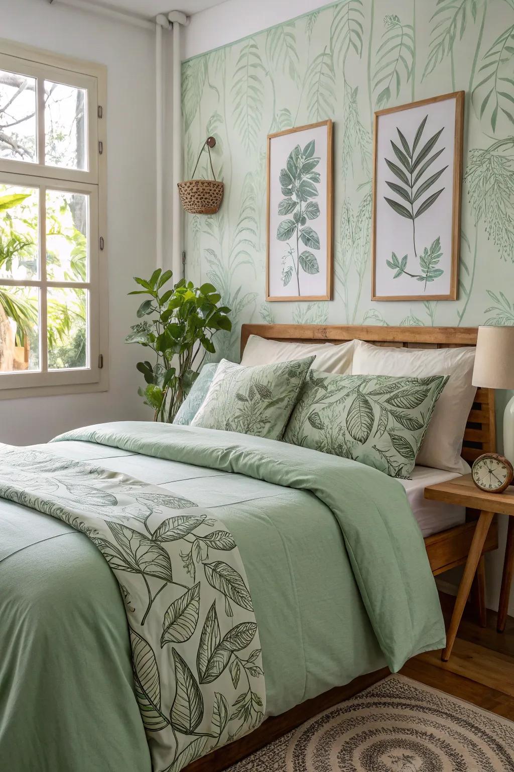 Botanical prints will freshen up your space.