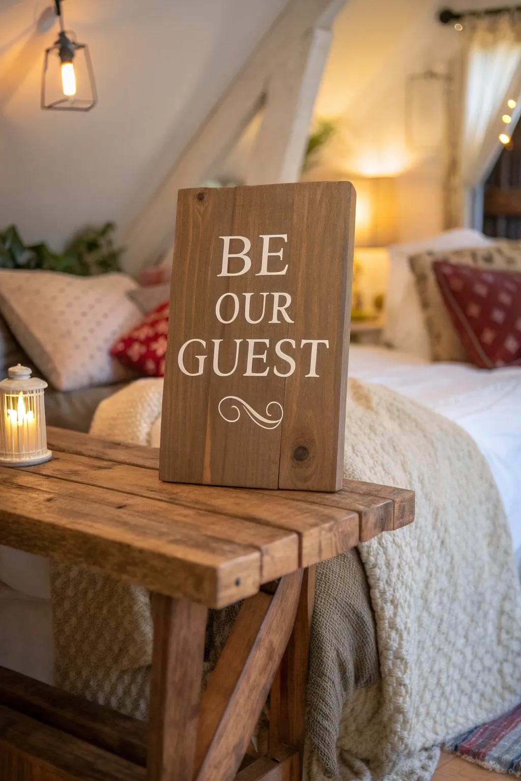 Foster a welcoming setting with 'Be Our Guest.'