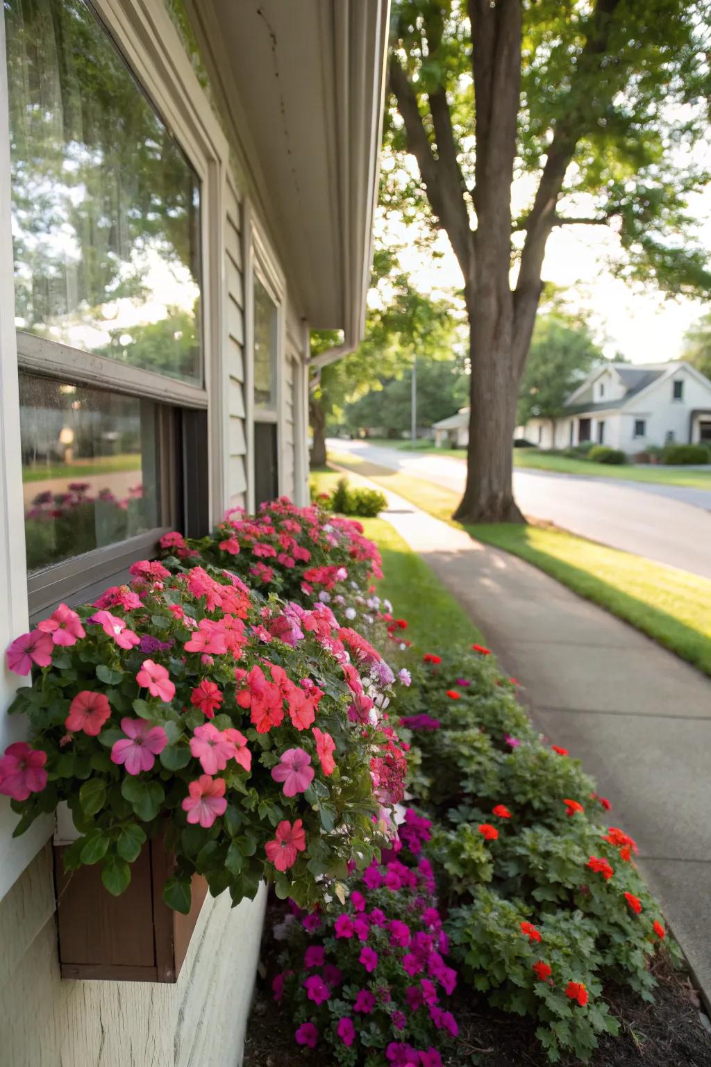 Impatiens are an explosion of color that are ideal for shaded environments.