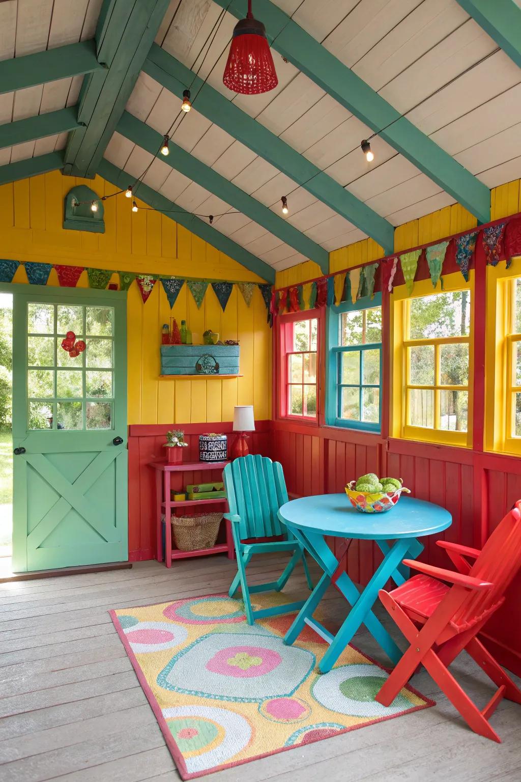 Accent tones add vibrancy and life to your bunkhouse.