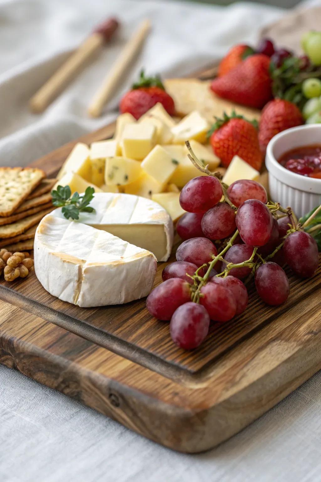 Fruit and cheese make a delightful pairing.